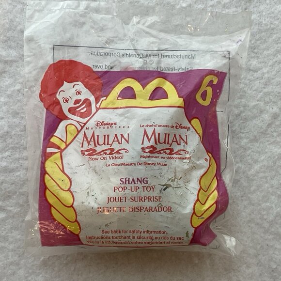 1998 McDonald’s Mulan #6 Shang Pop Up Toy Sealed Disney Happy Meal Figure - Picture 12 of 12